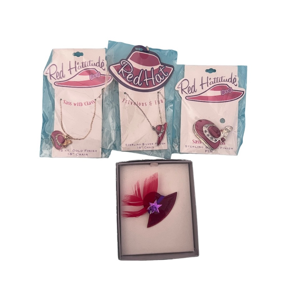 Red Hattitude Red Hat Society Lot Of 4 New